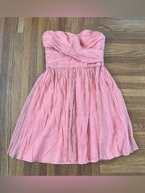 J. Crew Strapless Silk Chiffon Mini Dress